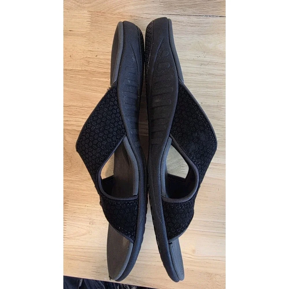 Spenco Kholo Slide Sandals Women's 7 Slip-On Arch Support Orthotic Black/Gray